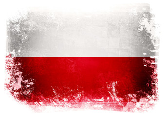 Naklejka na ściany i meble Polska flaga