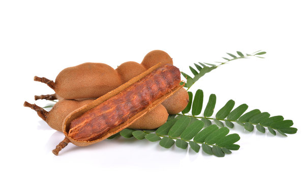 Tamarind on white background