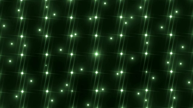 Floodlights green disco background. Abstract motion background, shining lights, energy waves.