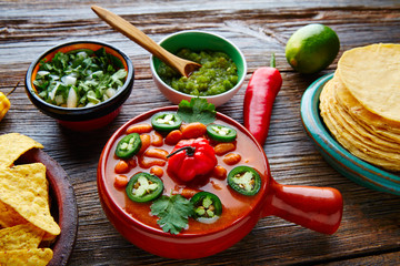 Frijoles charros mexican beans with chili peppers