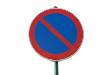 prohibited road sign stop isolated on a white background