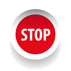 Stop sign vector red