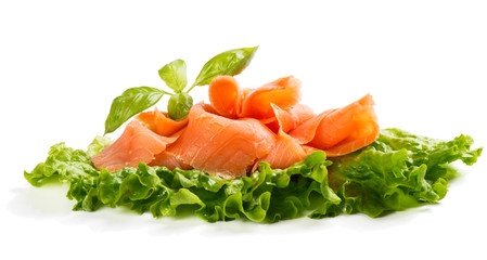 Slices of salmon