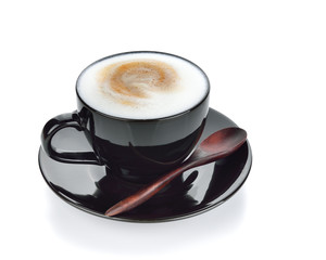 capuccino coffee on white background