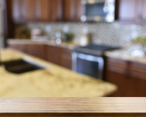 Blurred Kitchen with Retro Instagram Style Filter