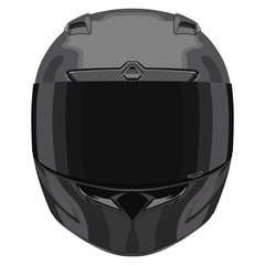 Black front helmet