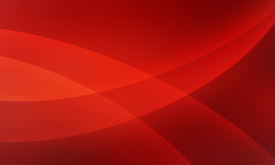 abstract red background design with curved intersecting lines in elegant pattern, large circle overlays