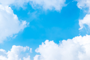 Obraz na płótnie Canvas Nice blue sky with cloudy, Nature background,view form airplane