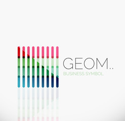 Logo, linear abstract geometric icon