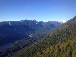 Fototapeta na wymiar view from the grouse mountain gondola