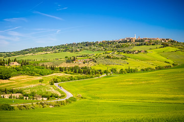 View of Pienza in Tuscany, Italy