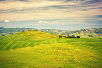 Beautiful tuscany landscape at spring , Italy