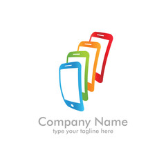 Mobile paper logo icon