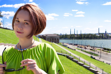 Portrait of a young beautiful girl