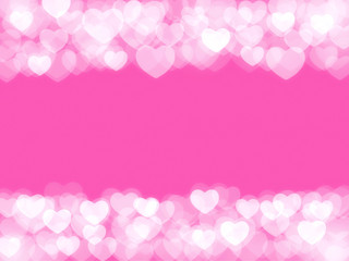 scattered blurred hearts for Valentines Day background 