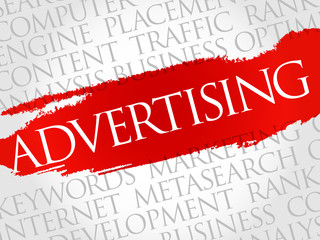 ADVERTISING word cloud, business concept
