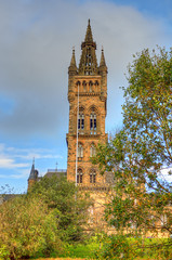 Fototapeta na wymiar University of Glasgow Main Building - Scotland..