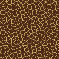 カーペット・絨毯（アニマル模様）/キリンの模様をモチーフにしたベージュとブラウンのデザイン