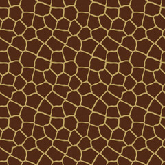 カーペット・絨毯（アニマル模様）/キリンの模様をモチーフにしたベージュとブラウンのデザイン