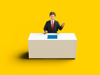 政見放送で主張する候補者