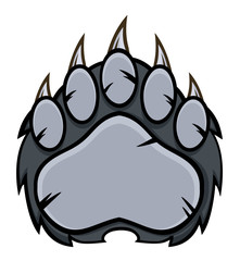 Fototapeta premium Gray Bear Paw With Claws