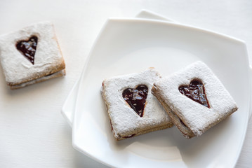 Pecan Cookies with Cherry Filling