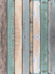 Wall and floor old color wood plank