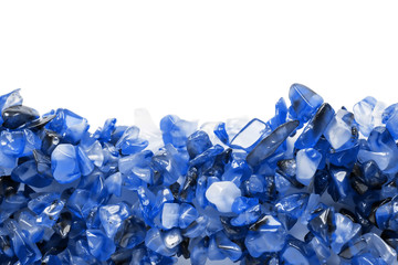 Blue gems isolated