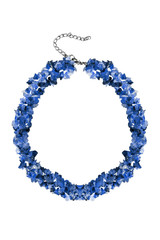 Fototapeta premium Sapphire necklace isolated