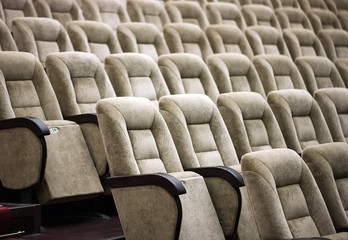 Obraz premium Empty comfortable seats in theater, cinema