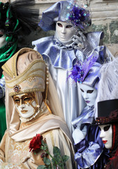 Fototapeta na wymiar The Venetian carnival tradition is most famous for its distinctive masks