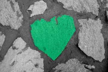 Naklejka na ściany i meble Heart-shaped stone flooring texture for Valentine's Day