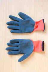 Red  gloves for work