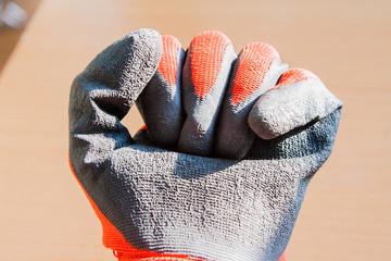Red  gloves for work
