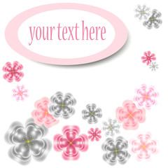 Abstract flower card with place for you text