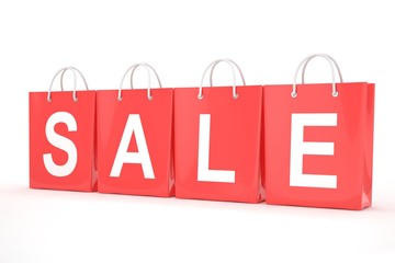 sale written on shopping bag