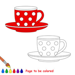 Red Cup cartoon. Page to be colored. 