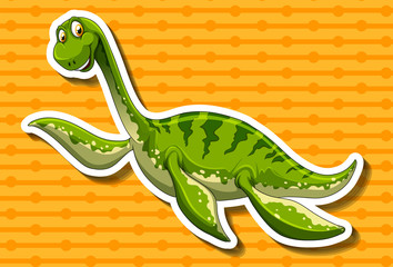 Green dinosaur with long neck