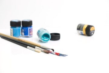 Close up brush isolated on white background