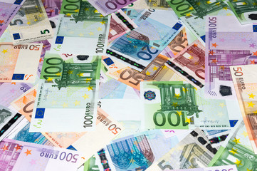 Euro banknotes