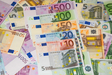 Euro banknotes