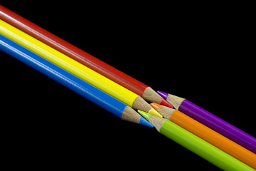 6 Primary and Secondary Coloured Pencils