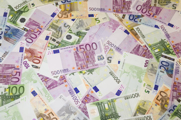 Euro banknotes