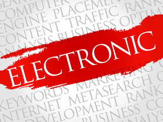 ELECTRONIC word cloud, business concept