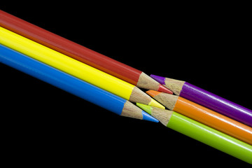 6 Primary and Secondary Coloured Pencils