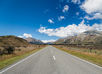 Country road in New Zealand panorama