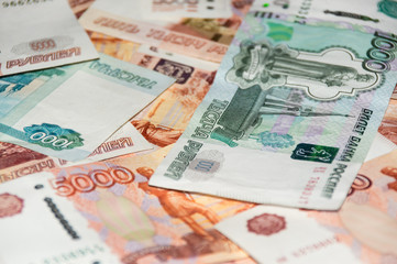 Obraz na płótnie Canvas Ruble banknotes