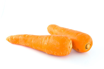 carrots on white background