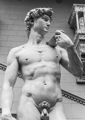 The statue of David by italian artist Michelangelo