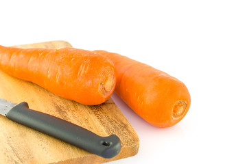 carrots on white background